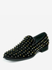 Chaussures Mocassins Pour Hommes Slip-on Rivets Bout Carré