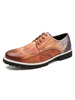 Chaussures Oxford en cuir à bout rond pour hommes