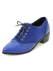 Chaussures Oxford en micro daim unicolore à lacets