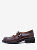 Chaussures Oxfords Mary Jane pour femmes bout rond cuir de vache détail boucle Oxfords