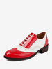Chaussures Oxfords Pour Femmes Bout Rond Talon Bas À Lacets Décontracté