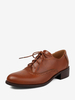 Chaussures Oxfords pour femmes bout rond talon bas chaussures vintage à lacets
