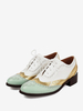 Chaussures Oxfords pour femmes bout rond talon bas en cuir PU