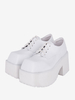 chaussures épaisses gothiques Lolita noires en cuir PU à bout rond Lolita