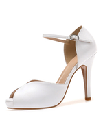 Chaussures Peep Toe talon aiguille Détails Métal Simple Slip-On cheville sandales sangle