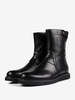 Chaussures Pour Hommes En Cuir De Vachette Chic Bottes Noires Boucle
