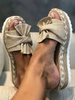 Chaussures Sandales compensées Apricot Nubuck Sandales femme grande taille
