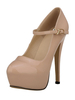 Chaussures sexy à talons à talons aigus en Synthétique vernies style cuir verni Mary Janes