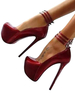 Chaussures sexy femme talon haut plateforme boucle réglable