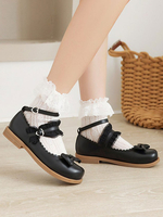 Chaussures Sweet Lolita en cuir Synthétique noir Lolita Pumps Chaussures