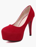 Chaussures vintage plateforme talon haut en micro daim