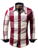 Chemise à carreaux 100% coton coupe régulière pour homme
