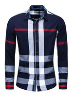Chemise à carreaux Regualr Fit 100% coton pour homme