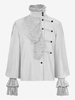 Chemise Blanc Vintage À Volants Manches Longues Rétro Médiéval Homme