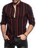 Chemise Casual Homme Col Rabattu Homme Bordeaux Rayons
