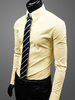 Chemise casual Hommes 2021 col rabattu couleur unie Chemise à manches longues