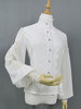 Chemise classique Lolita Chemise en dentelle à col montant Poignets bouffants Haut lolita en mousseline blanche Déguisements Halloween