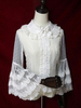 Chemise classique Lolita Chemise en dentelle blanche à volants en mousseline à volants Déguisements Halloween