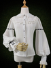 Chemise classique lolita Haut en laine et mousseline blanche Déguisements Halloween