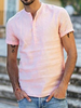 Chemise décontractée col montant rose chic