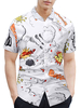 Chemise décontractée col rabattu imprimé œuvre d\