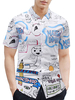 Chemise décontractée col rabattu imprimé œuvre d\