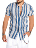 Chemise Décontractée Homme Col Bijou Chic Imprimé Bleu Ciel Clair Chemises Homme