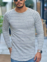 Chemise Décontractée Homme Col Rabattu Imprimée Gris Clair Chemises Homme