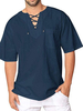 Chemise Décontractée Homme Col V Chic Blanc Chemises Homme