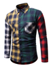 Chemise Décontractée Hommes Col Rabattu Manches Longues Illustrations Décontractées Chemises Carreaux