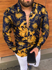 Chemise Décontractée Imprimées Jaunes Homme Chic
