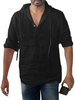 Chemise décontractée pour homme à capuche Chemises décontractées noires pour hommes