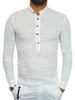 Chemise décontractée pour homme à col rabattu Chemises pour hommes blanches décontractées