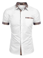 Chemise décontractée pour homme Col rabattu Casual Bloc de couleur amovible Hunter Green Chemises pour hommes