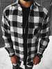 Chemise Décontractée Pour Homme Col Rabattu Chic Imprimé Noir Chemises Homme