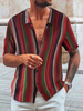 Chemise décontractée pour Homme Collier Remudiques Classic imprimé Rouge Hommes pour hommes