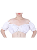 Chemise de costume médiévale Festival de bière pour femmes Allemand Volants à épaules dénudées Crop Top Blanc Lolita Oktoberfest Déguisements Halloween