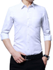 Chemise de ville blanche chemise homme chemise moulante à col droit chemise à manches longues