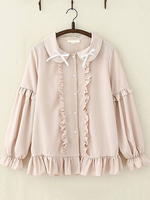 Chemise Douce Lolita Chemisier Peter Lolita en mousseline de soie rose Déguisements Halloween