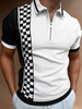Chemise Hommes Polo Chemise imprimée Collier à manches courtes Fit Fit blanc Beaux chemises Polo