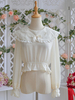 Chemise Lolita blanche à manches longues et à volants Sweet Lolita