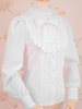 Chemise Lolita classique Chemisier Lolita Blanc à Volants En Dentelle Déguisements Halloween
