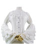 Chemise Sweet Lolita Chemise blanche Lolita à volants en mousseline avec bordure en dentelle Déguisements Halloween