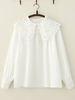 Chemise Sweet Lolita Chemise en coton à col en dentelle et haut lolita blanc Déguisements Halloween