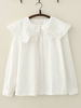 Chemise Sweet Lolita Haut en lolita blanc coton et dentelle Trime Déguisements Halloween
