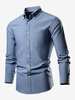Chemises À Manches Longues Homme Grande Taille Mariage Boutonnée Coupe Cintré