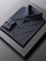 Chemises Habillées Chemises Homme Chemise Habillée Homme Classique Manches Longues Mariage Marine Foncé Noir