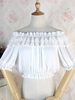Chemisier classique lolita en dentelle blanche à volants Déguisements Halloween