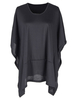 Chemisier grande taille pour femme noir col bijou demi-manches surdimensionné chemise surdimensionnée décontractée