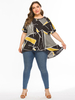Chemisier grande taille pour femme T-shirt surdimensionné en coton et polyester à manches courtes